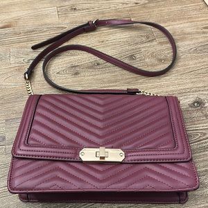 A New Day for Target Maroon Quilted Handbag with Gold Turn Clasp.